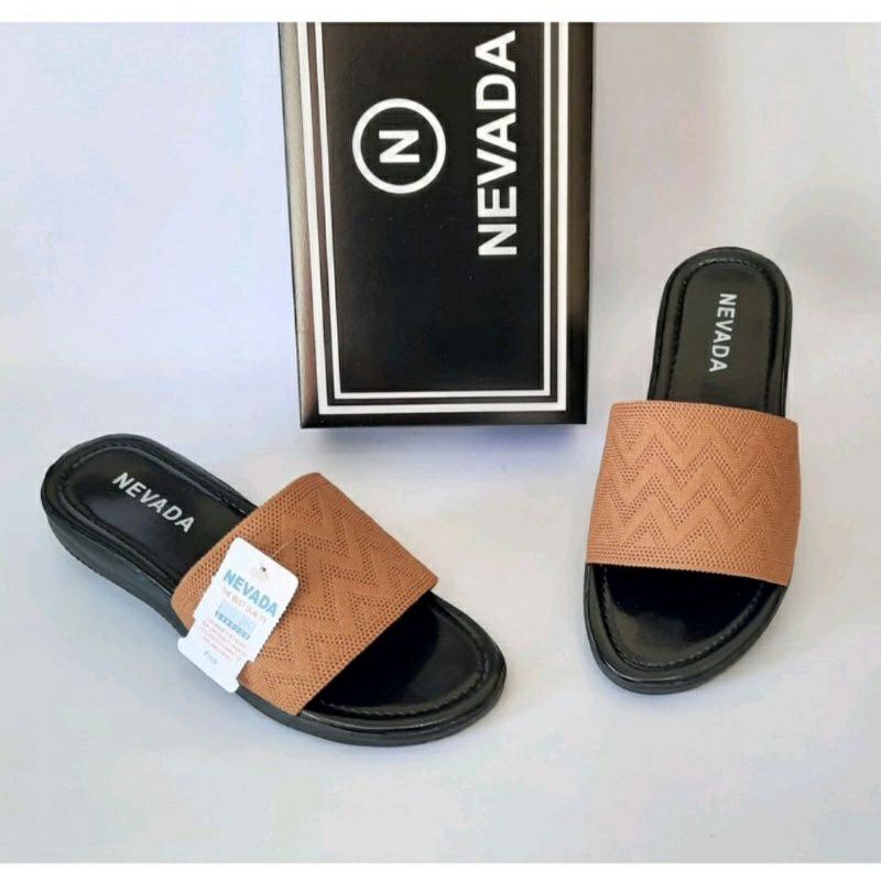 Sandal Wanita Selop Rajut nevada terbaru banyak warna