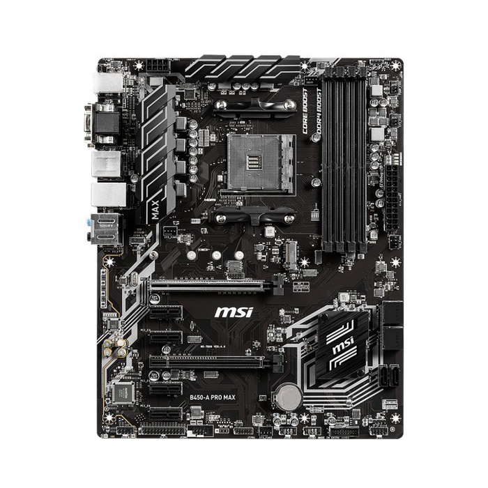 Mobo Motherboard MSI B450-A Pro MAX AM4 AMD DDR4 ATX 6 Slot PCIE SATA3