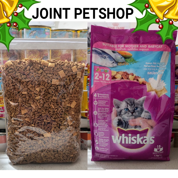 Makanan Kucing Whiskas Junior Ocean Fish Flavour Kemasan 1KG / Whiskas Junior Oceanfish Flavour