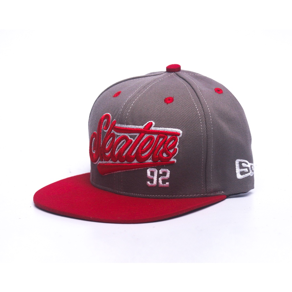 TOPI SNAPBACK SKATERS WB006  ABU MERAH