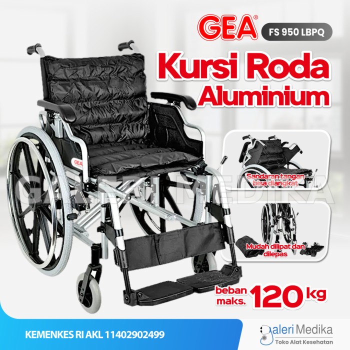 Terlaris Kursi Roda Gea Fs 950 Lbpq / Fs950 Lbpq Wheelchair Aluminium