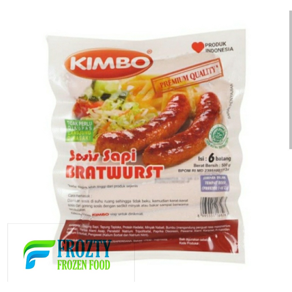 Sosis Kimbo Bratwurst isi 10 dan 6 berat 500 gr