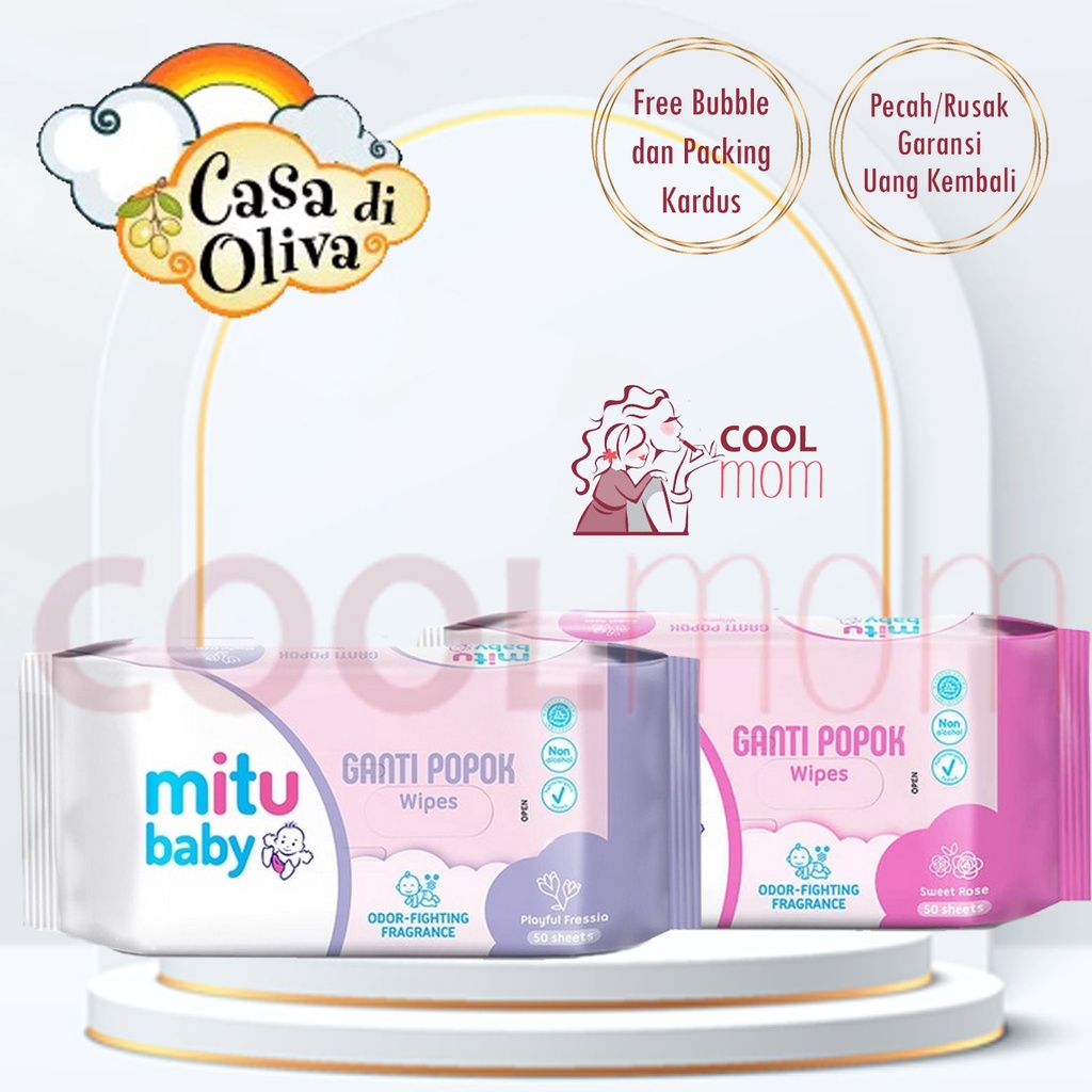 TISU BASAH MITU BABY WIPES GANTI POPOK 50'S Tissue popok tisu basah tissue wipes