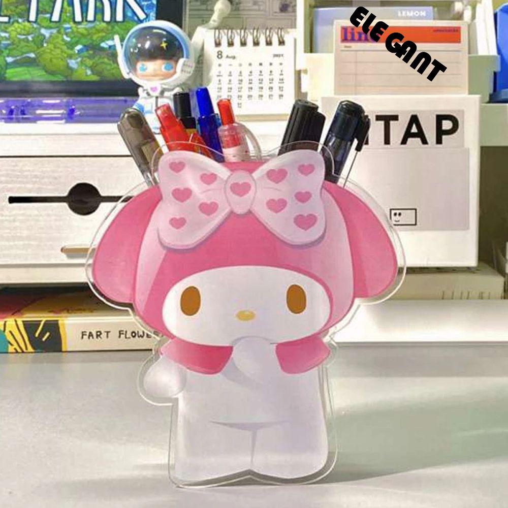 [Elegan] Tempat Pulpen Alat Tulis Kartun Transparan My Melody Cinnamoroll Acrylic Tempat Pensil