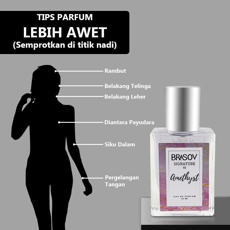 Farpum wanita 35Ml Original aroma Amethyst (Beli 1 gratis 1)