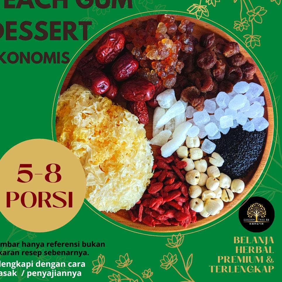 

♨ Premium Peach Gum Dessert Paket Ekonomis 4-6 Porsi Fresh Original ☆
