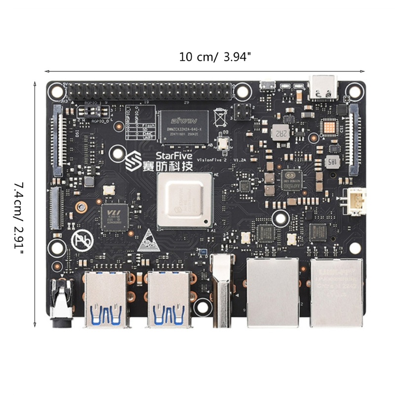 Zzz RISC-V VisionFive2 Papan Pengembangan 8GB Single Board Komputer StarFive JH7110 Prosesor Dengan GPU 3D Terintegrasi