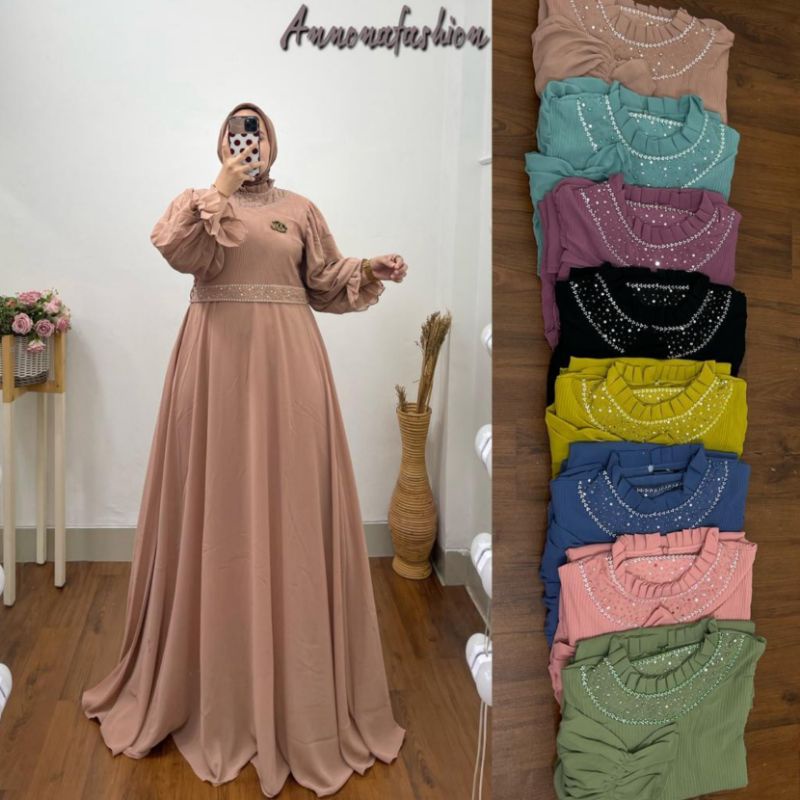 BERLIN DRESS Ceruty payet ori Annonafashion