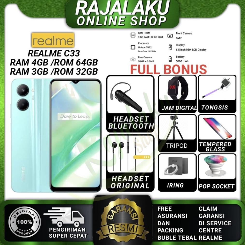 REALME C33 3/32 & 4/64 RAM 4GB ROM 64GB GARANSI RESMI REALME