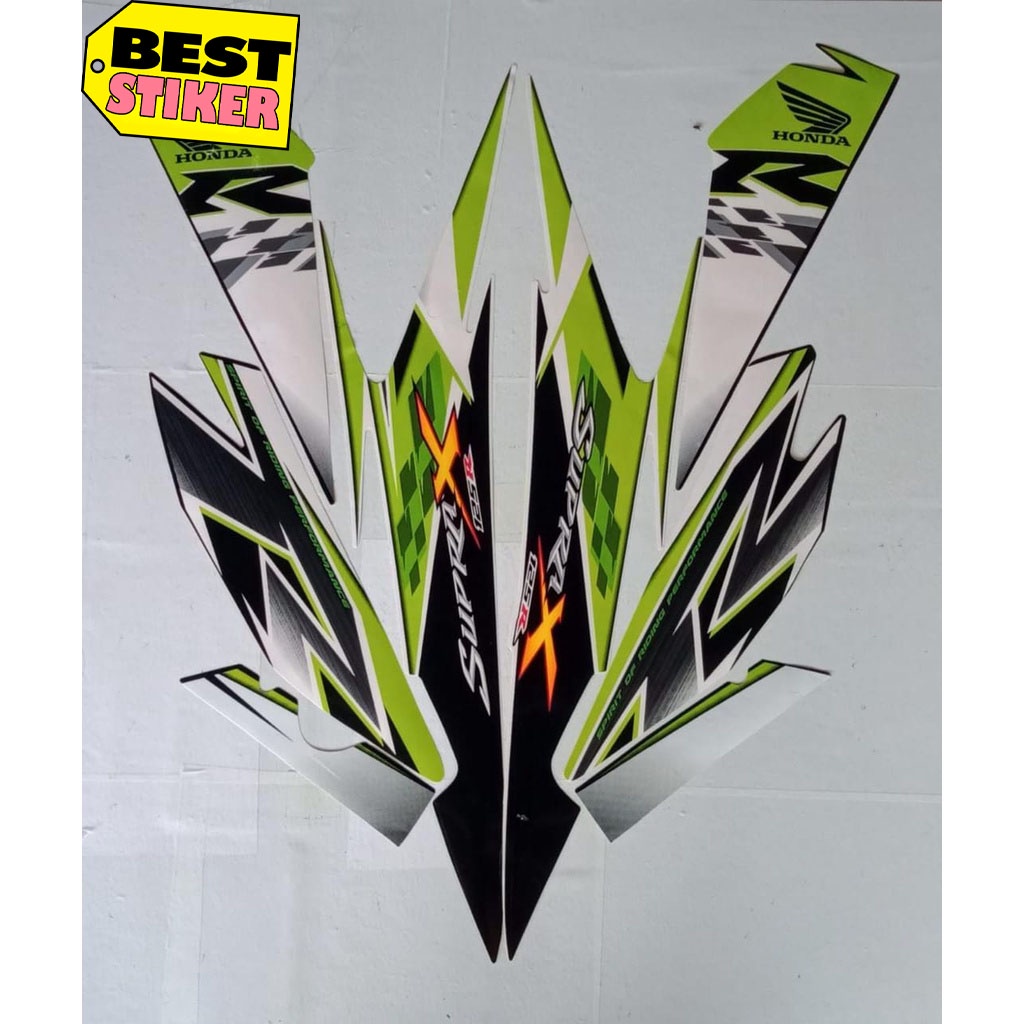 STIKER STRIPING HONDA SUPRA X 125 R 2010 FULL STIKER LIS BODY MOTOR SUPRA X 125 R 2010 KUALITAS TERB