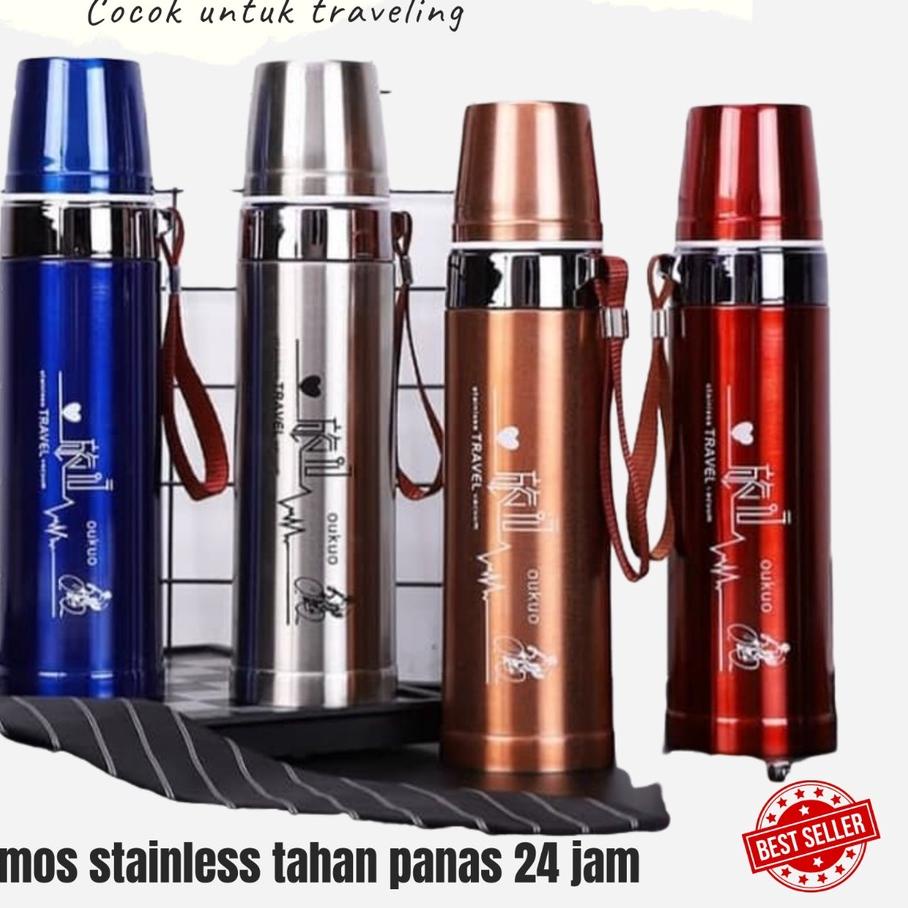 ● TERMOS AIR PANAS STAINLESS SPORT TRAVEL UKURAN BESAR TERMOS PANAS DAN DINGIN TAHAN  LAMA 750ML [GR