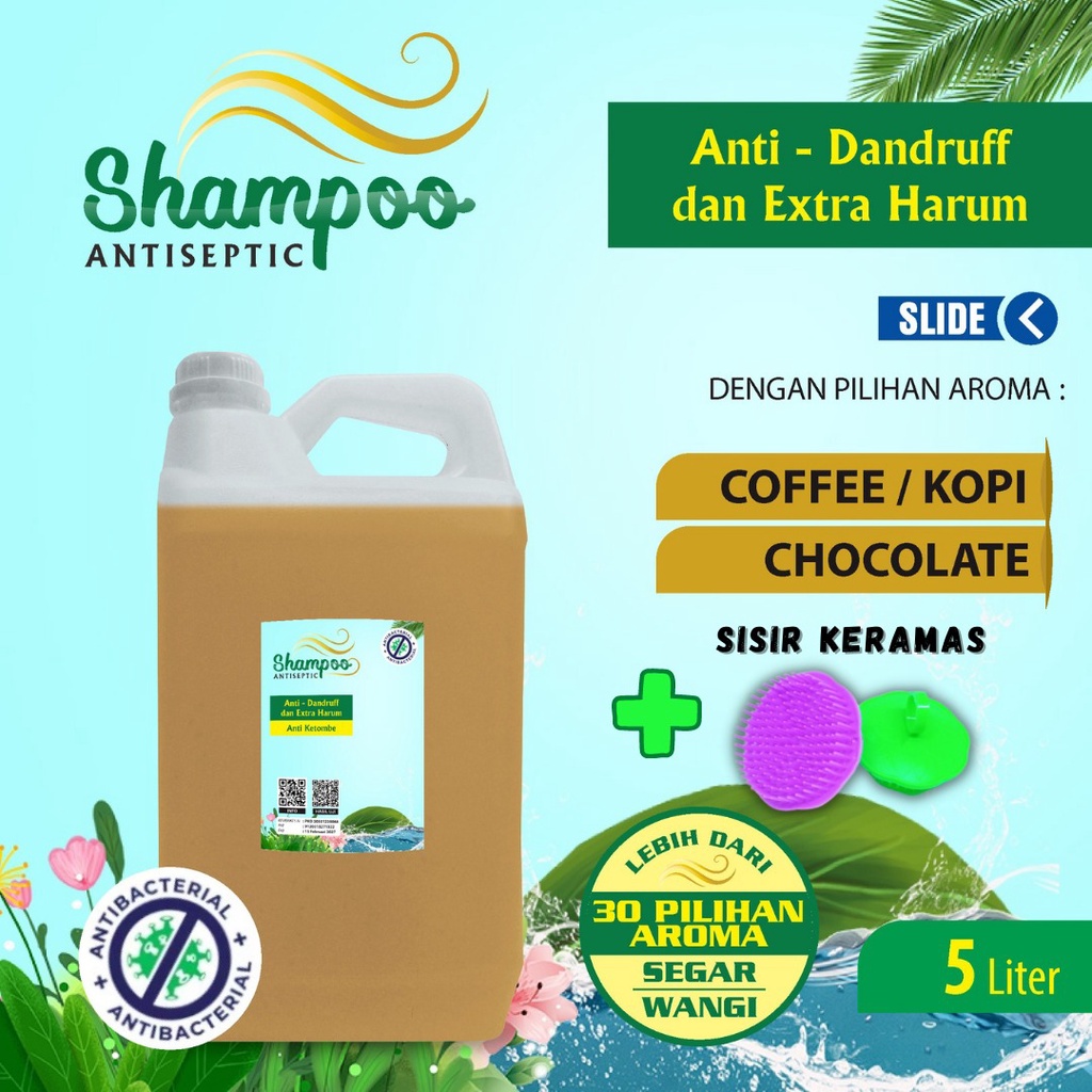 Shampoo Anti Dandruff Extra Harum Original Aroma Segar Kemasan 5 Liter Jerigen