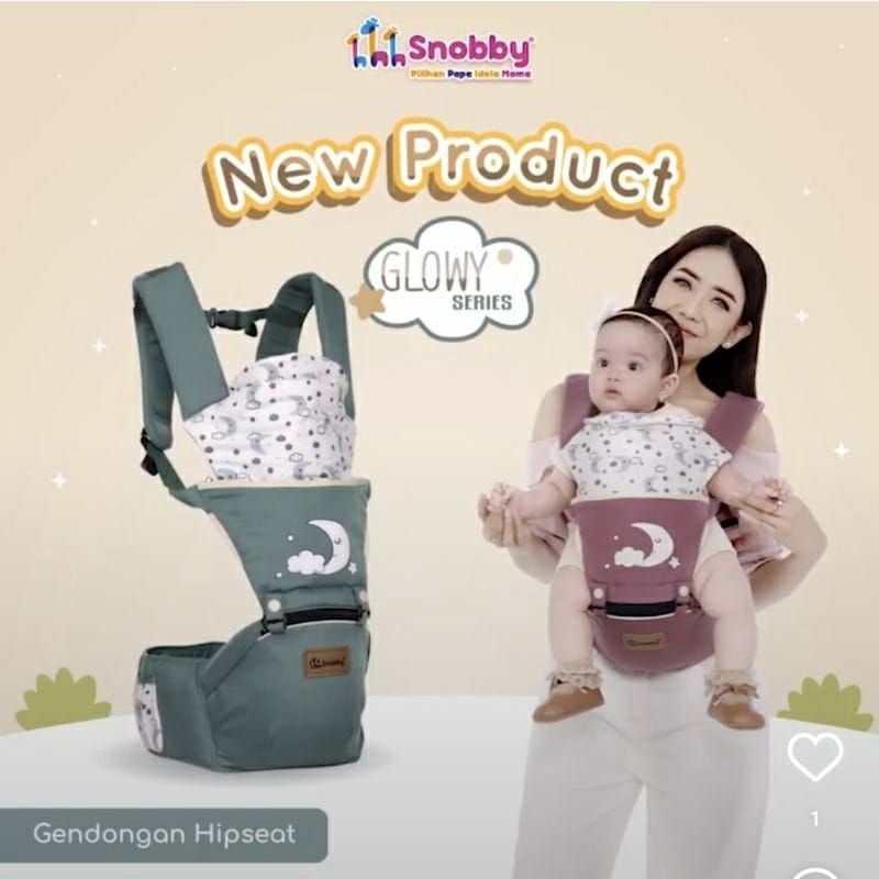 Snobby Gendongan Bayi Hipseat 6 Posisi + Saku Glowy Series - SBG 7243