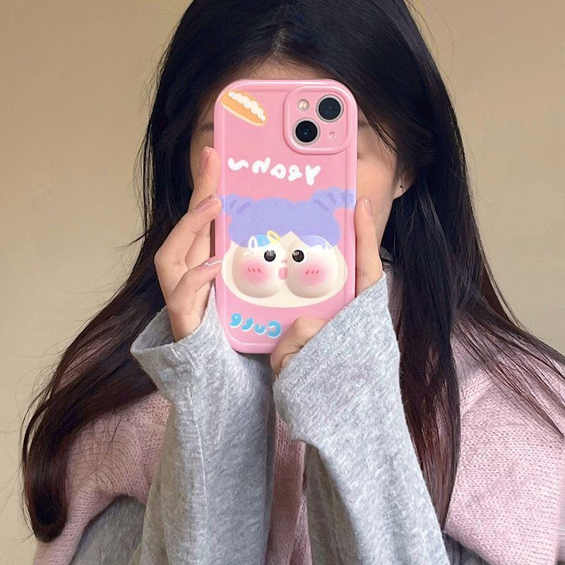 Pinch Face Braided Girl Soft Case HP iP iPhone 14 Plus 11 12 13 Pro Max New Casing Apple