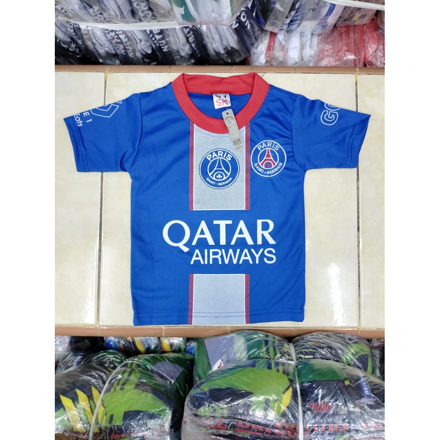 Setelan Bola Anak PSG - Baju Bola PSG - Jersey Anak PSG Kylian Mbappe - Jersey Kids PSG Mbappe