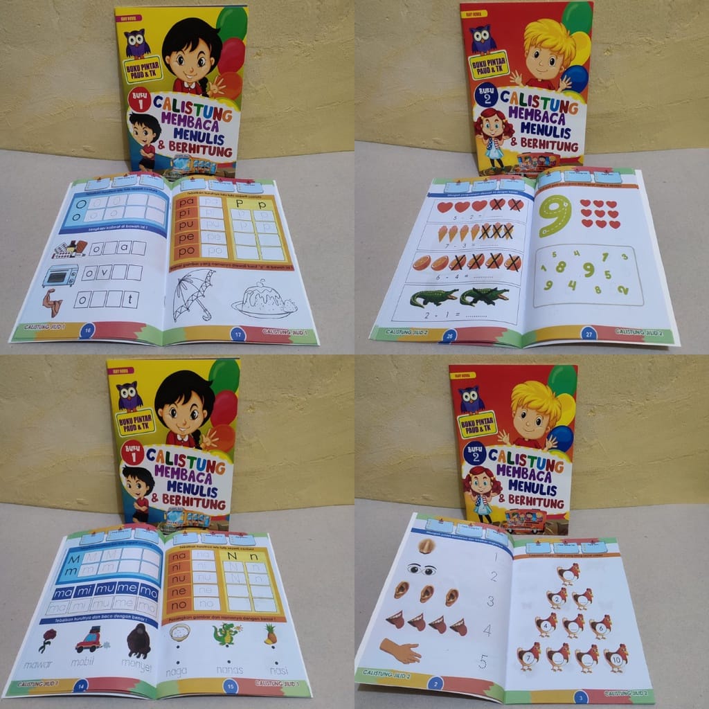 Paket 2 Buku Pintar Calistung Membaca Menulis dan Berhitung Untuk Anak Paud/TK/SD