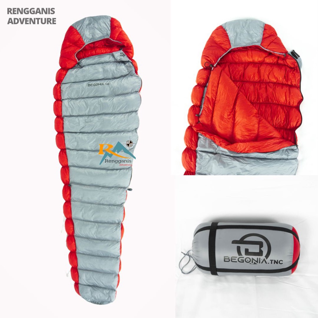 Sleeping Bag BEGONIA Fairbanks Ecodown Stretch Hugger Kantong Tidru Camping Kepompong