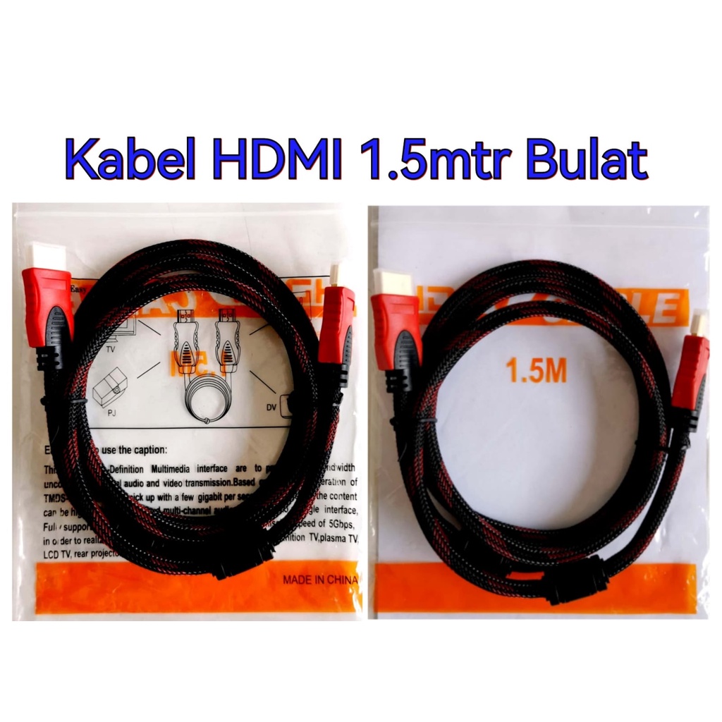 Kabel HDMI Bulat 1.5meter