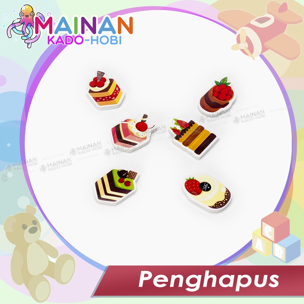 STATIONERY PENGHAPUS PENSIL ANAK KARAKTER LUCU FANCY EXAM ERASER