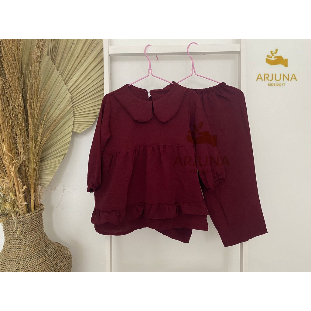 Setelan Crinkle Airflow anak perempuan / One set Crinkle Airflow / Setelan Anak Perempuan arjuna Kids azkia original