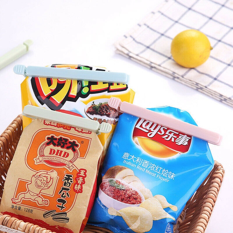 12pcs / set Klip Segel Kantong Plastik Makanan / Snack Ukuran Mini