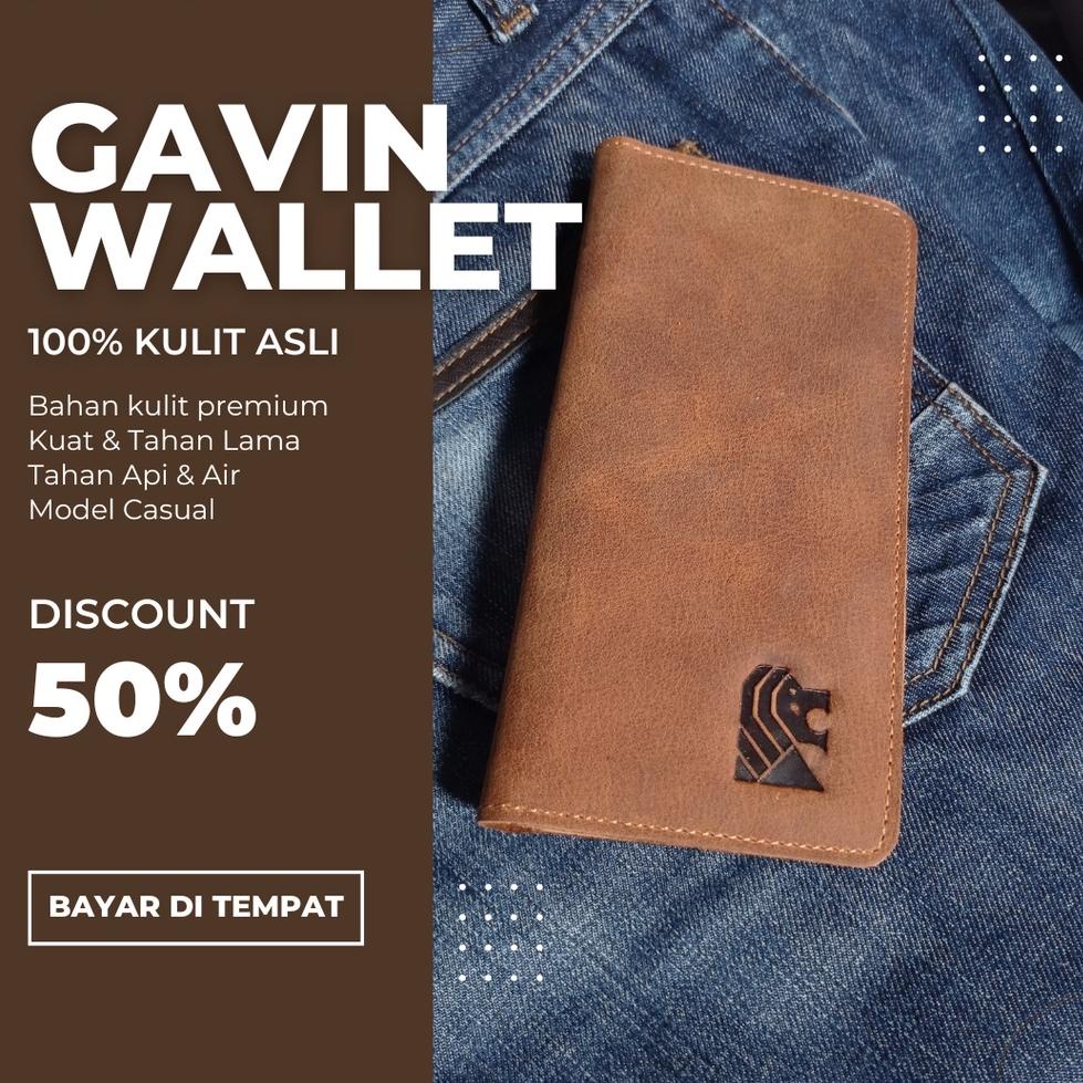 Terbaik Dompet Kulit Asli Pria Panjang Reven Gavin Wallet