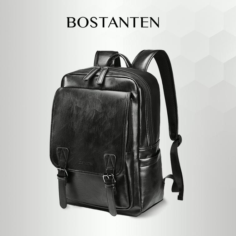 Best Product Bostanten Ransel Pria Ransel Laptop Kulit PU Tahan Air Kasual | Kerja