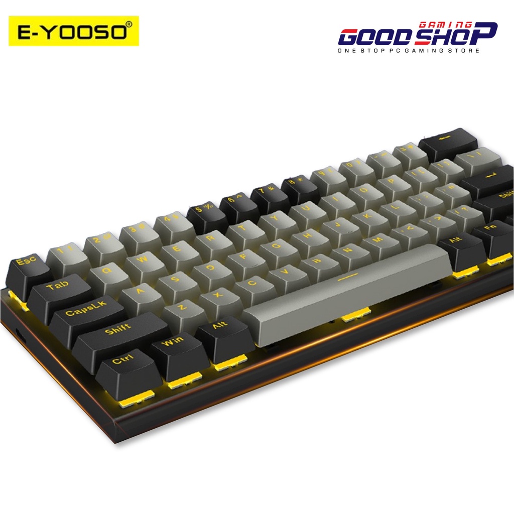 E-YOOSO HOTSWAP MECHANICAL GAMING KEYBOARD 60% TWO TONES COLOR - Z-11