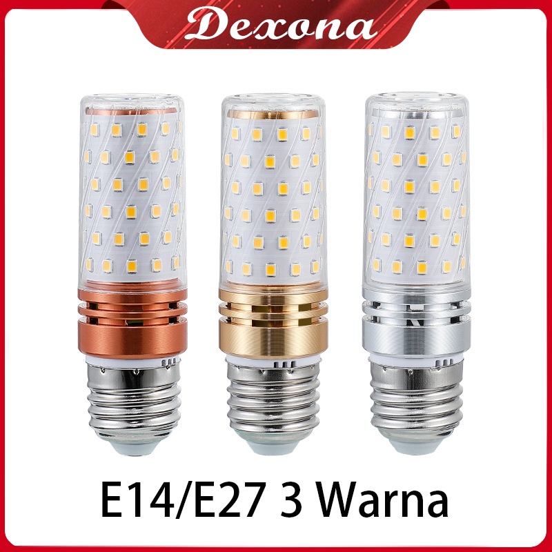 Bolam E27/E14 12W 3 Warna LED Lampu Bohlam