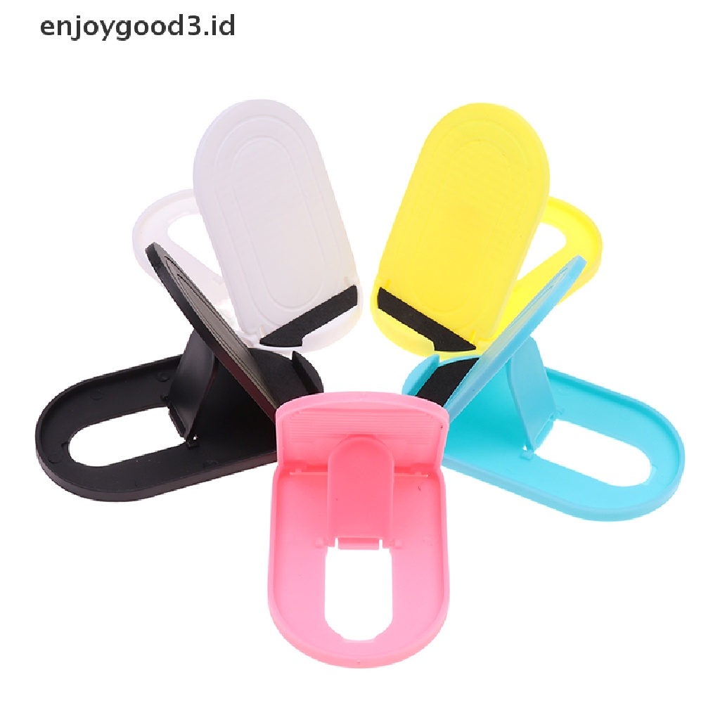 【 Rready Stock 】 Folding cell phone holder support Plastic stander Adjustable Smartphone Stand （ ID ）