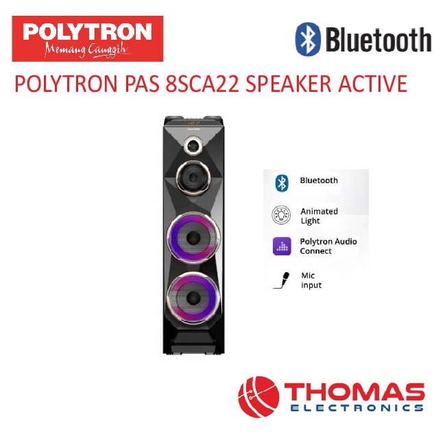 Polytron PAS 8SCA22 SPEAKER ACTIVE POLYTRON PAS 8 SCA 22 Garansi Resmi