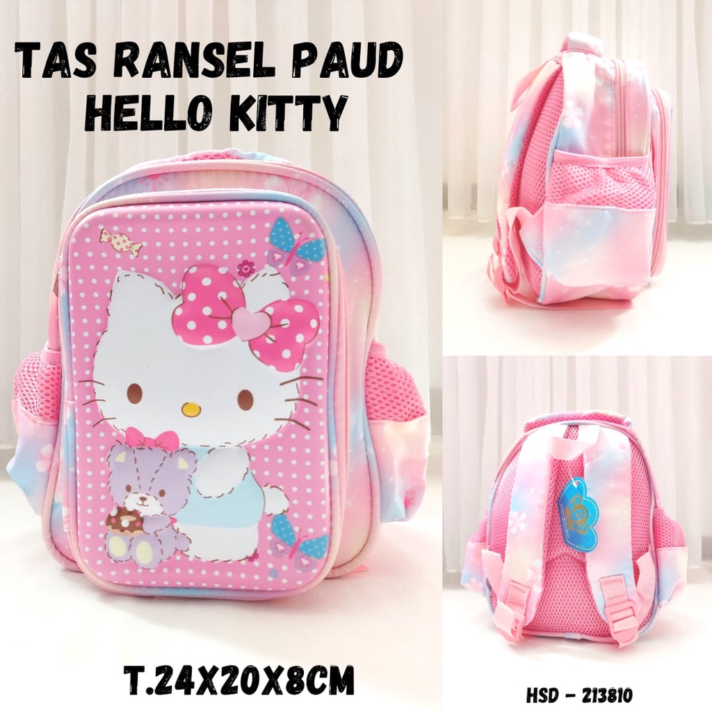 Tas Ransel Sekolah Anak Perempuan + Kotak Pensil ukuran PAUD Unicorn