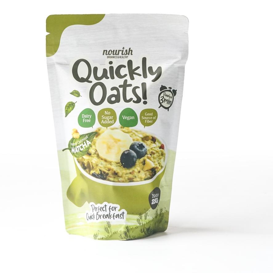 

☏ Quickly Oats! Instant Oatmeal Matcha Buy 1 Get 1 Free (250gr x 2pc) ➹