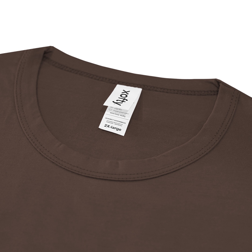 Xofty Tees Static O-Neck Cotton 30s Brown