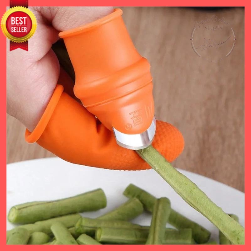 GOS -B414- Alat Pemotong Sayur Sarung Jari Silikon isi 6pcs