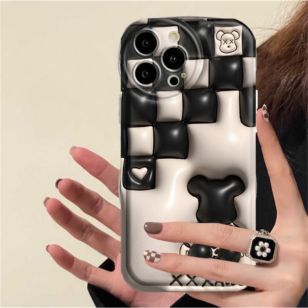 Soft Case Samsung A14 A04 A04S A13 A03 A03S A12 A52 A52S A21S A50 A50S A30S A20 A10S A10 A11 M11 J7 Prime J7 Pro J6Prime J6Plus Checkerboard Kaws Air cushion TPU Phone Cover