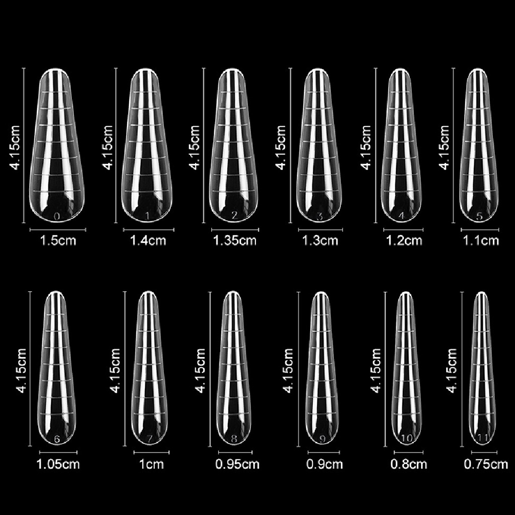 Power 120Pcs Sistem Ganda Bentuk Kuku Poly UV Gel Finger Extension Buatan Manicure ID