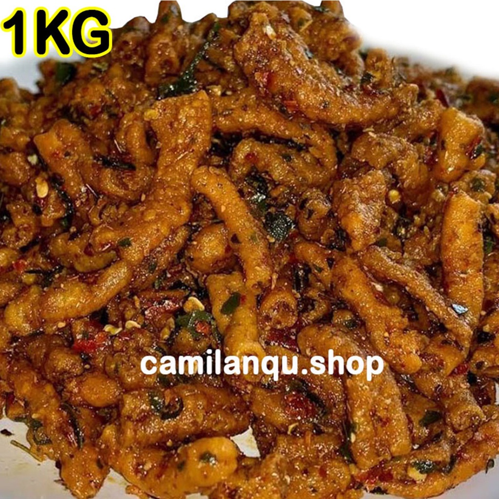 Jual Usus Krispi 1kg Kripik Usus Ayam Crispy Pedas Daun Jeruk Cemilan