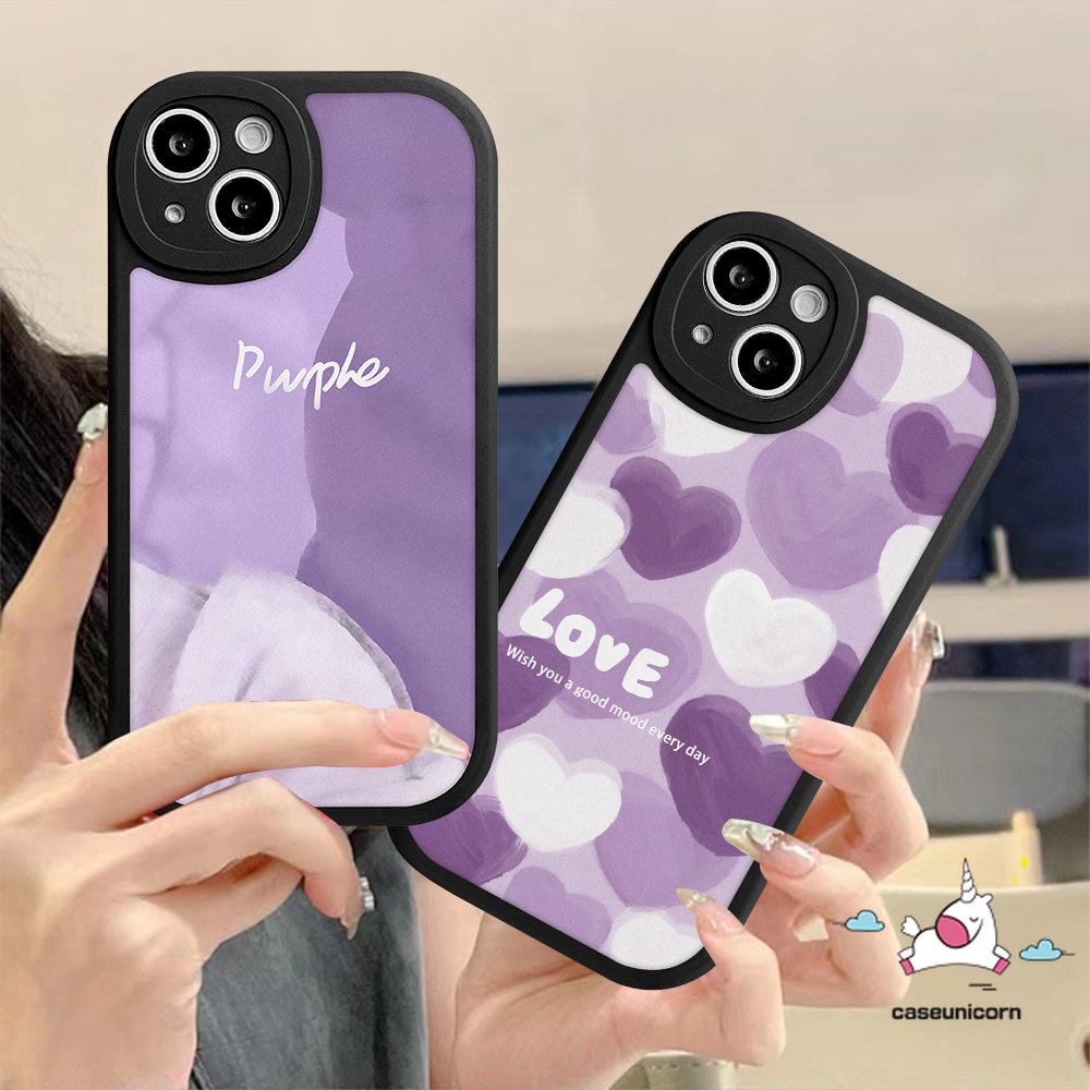 Untuk Samsung A14 A50 A50s A30s A04 A13 A04s A12 A02s A32 A03 A23 A22 A53 A03s A52 A11 A10s A52s A73 A21s A33 A20s A31 A20 A72 A71 A51 Purple Art Paint Oil Painting Love Tpu Case