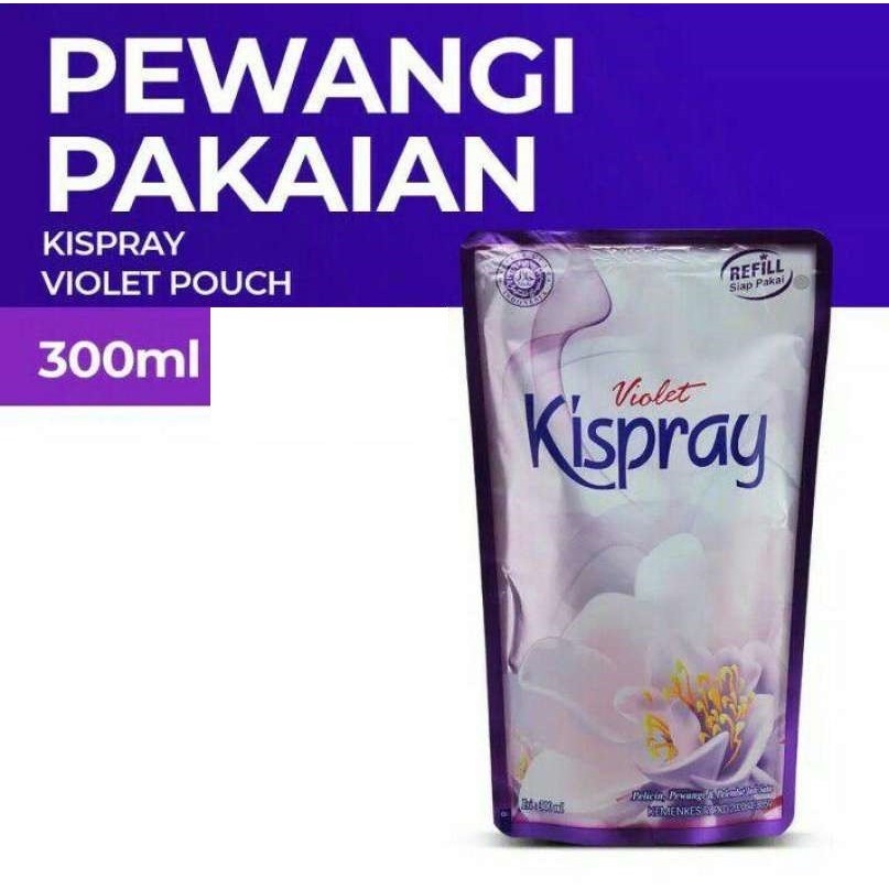 Kispray Violet Pewangi &amp; Pelembut Pakaian Refill 300mL