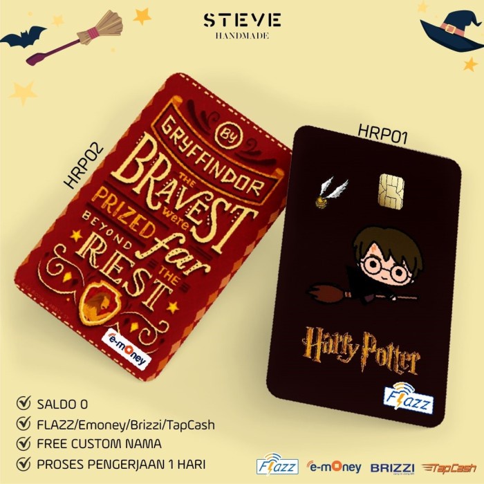 Flazz Gen 2 Emoney Brizzi Tapcash Harry Potter Custom Nama UV Print