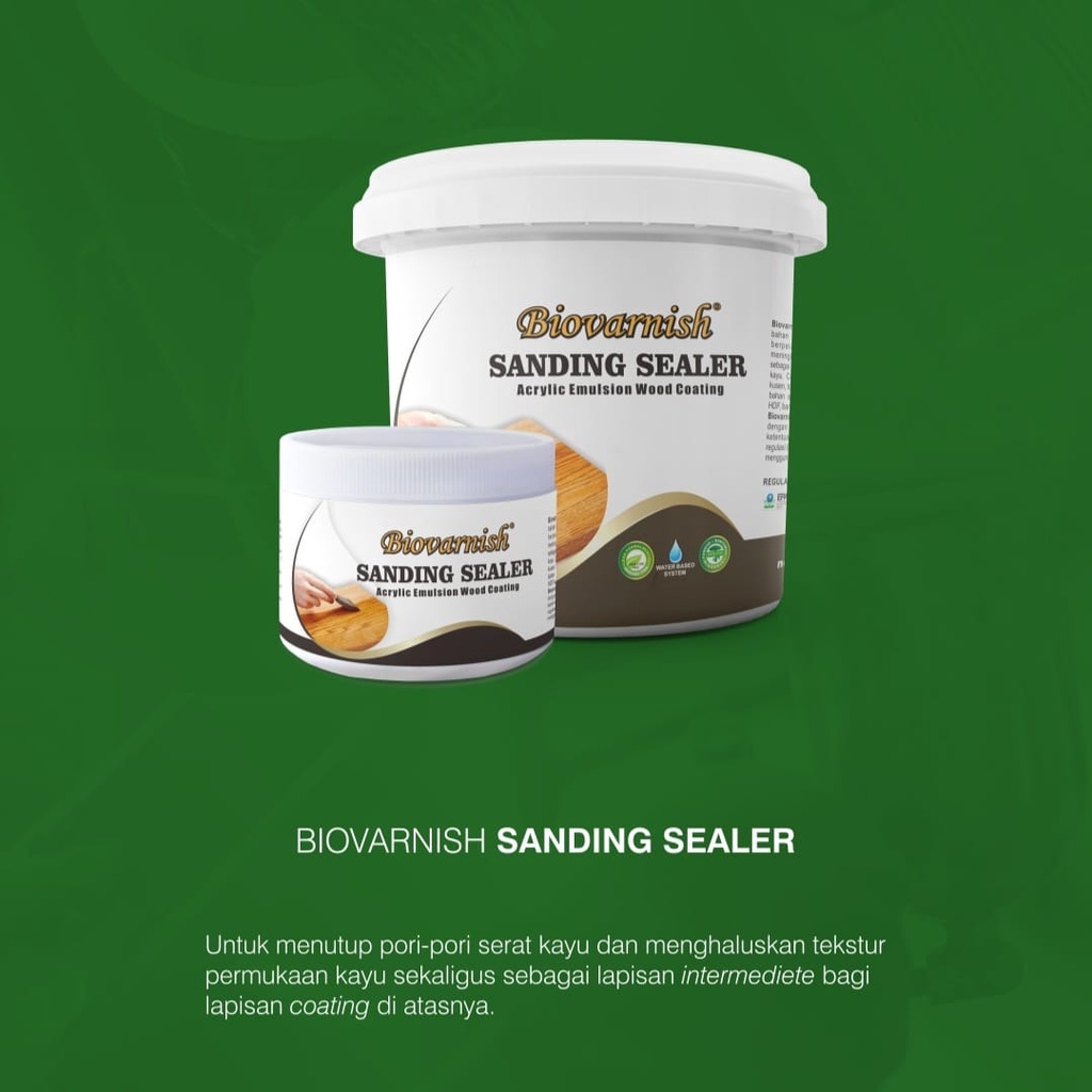 Cat Kayu Transparan Menghaluskan Permukaan - Biovarnish Sanding Sealer