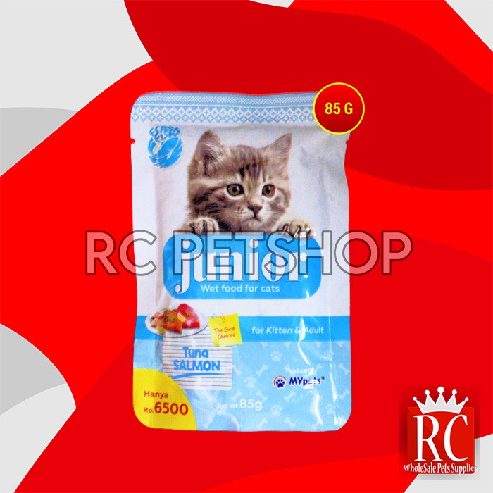 Makanan Basah Kucing Junior Wet Food Pouch 85 Gram Non Whiskas