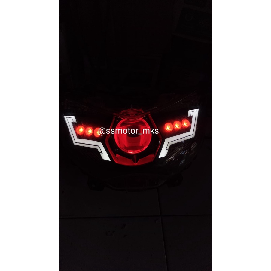 HEADLAMP LAMPU DEPAN NMAX LAMA / OLD CUSTOM PROJIE BILED VAHID
