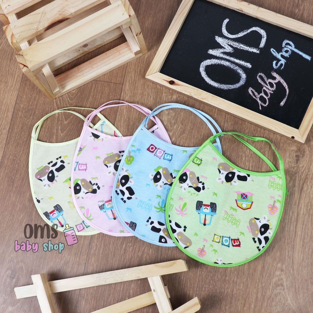 OMS BABYSHOP! celemek bayi / baby bib / baby slabber bahan flanel