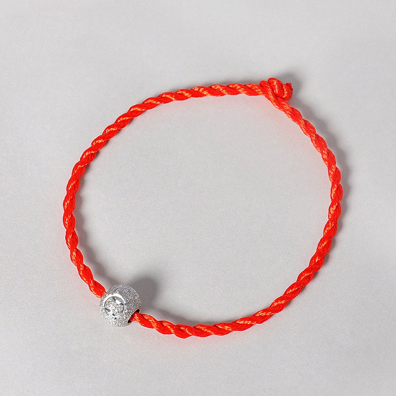 Gelang Untuk Wanita | Tali Warna Merah | Good Luck Goofy Gelang Tangan Rantai Aksen Mutiara Imitasi Warna Merah Untuk Wanita