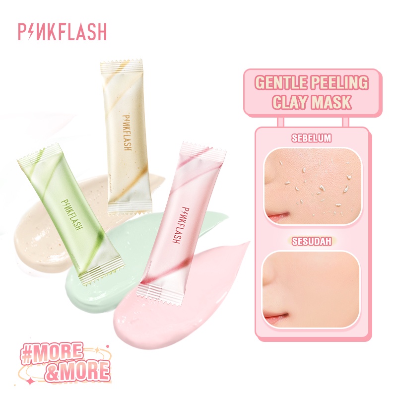 PINKFLASH #More&amp;More Natural Plant Cleansing Clay Mask Anti Acne Deeply Cleansing Oil Control Soothe Acne Peeling Exfoliate Brightening Moisturize Clay Mask