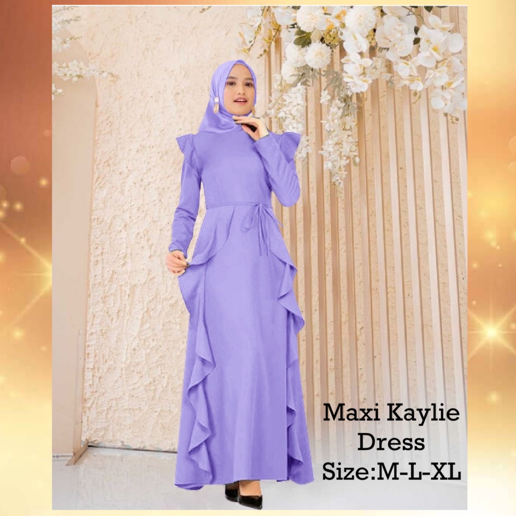 Gamis Wanita Busui Tren Kekinian Model Kerutan/Maxi Kaylie Dress 3 Size M-L-XL Matt Moscrepe