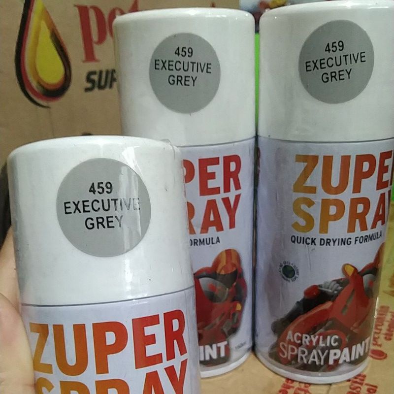 cat semprot pilok pilox zuper spray executive grey 459 150cc abu muda gloss