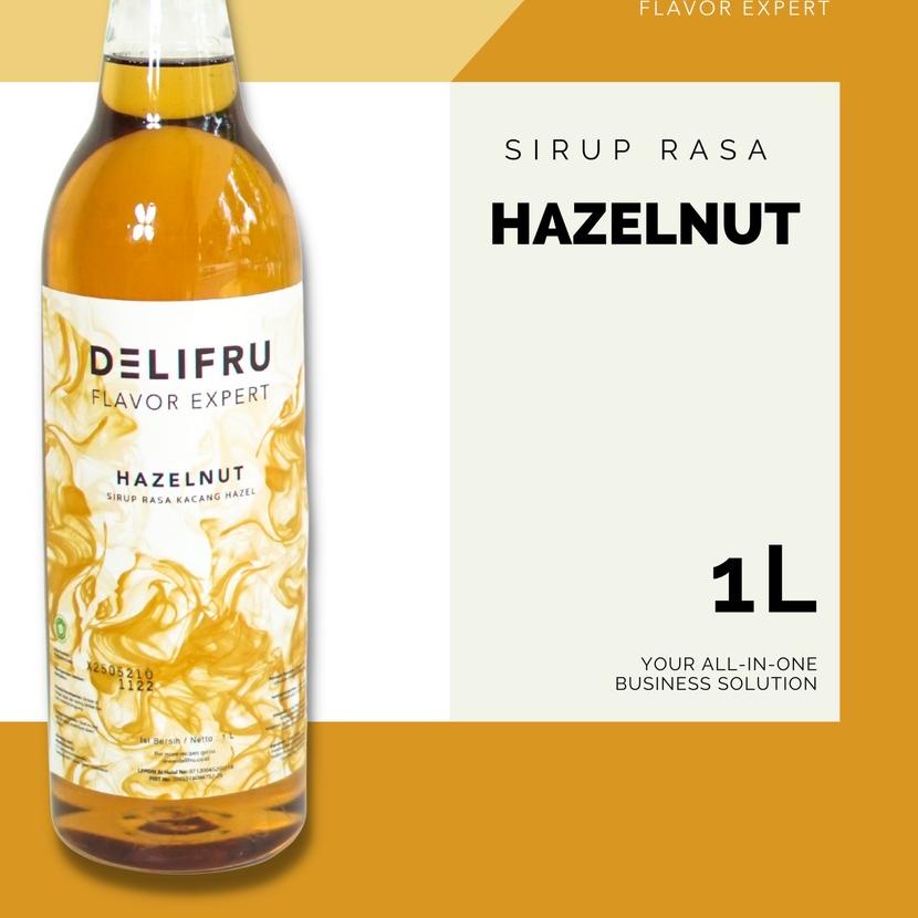 

☺ Hazelnut Syrup Delifru 1 Liter - Sirup Hazelnut Premium ♛